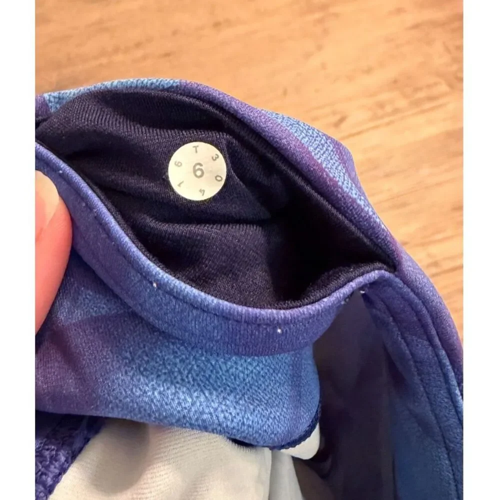 Lululemon Wunder Under Crop Hi-Rise Midnight Tulle Multi Blue - Size 6
